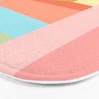 Abstract Geometry Steps in Beachy Pastels Bath Mat Gallery Image 3