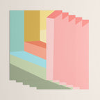Abstract Geometry Steps in Beachy Pastels Wrapping Paper Gallery Image 3