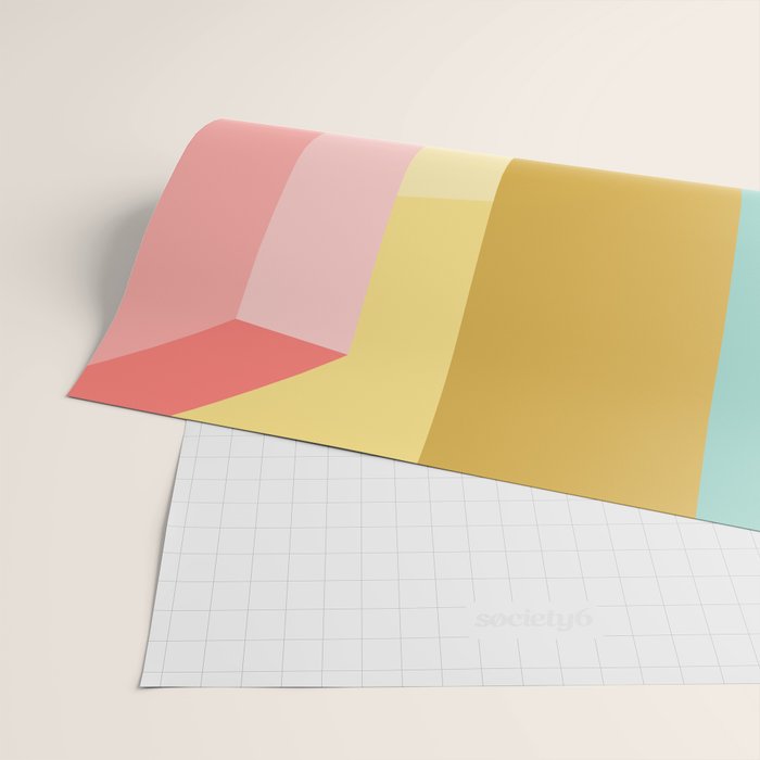 Abstract Geometry Steps in Beachy Pastels Wrapping Paper Gallery Image 2