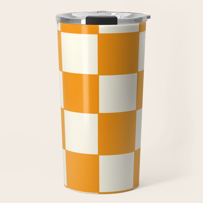 Citrus Check Pattern Travel Mug Gallery Image 1