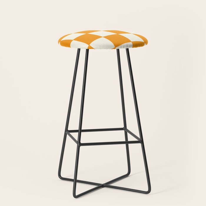 Citrus Check Pattern Stool Gallery Image 1