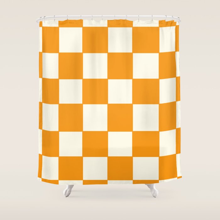 Citrus Check Pattern Shower Curtain Gallery Image 1