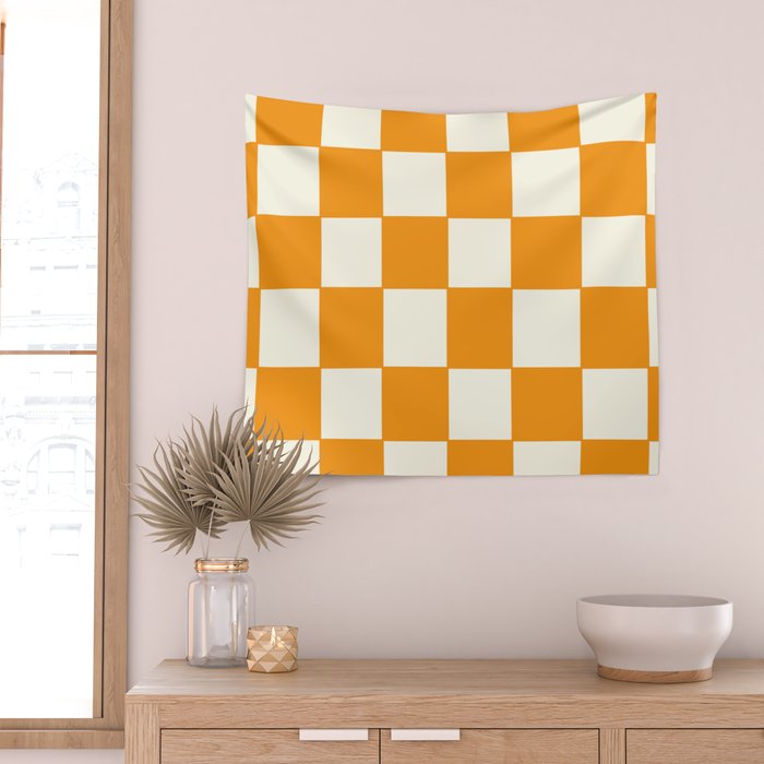Citrus Check Pattern Wall Tapestry Gallery Image 2