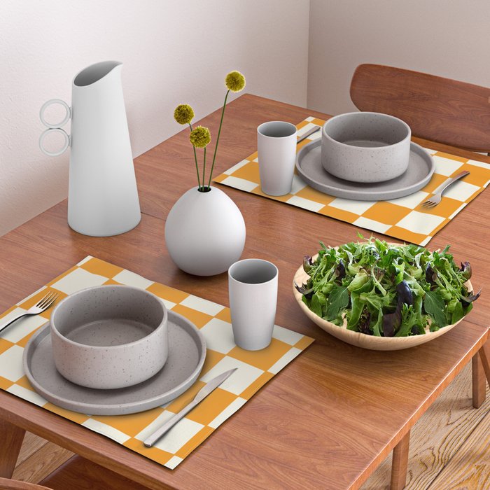 Citrus Check Pattern Placemat Gallery Image 2