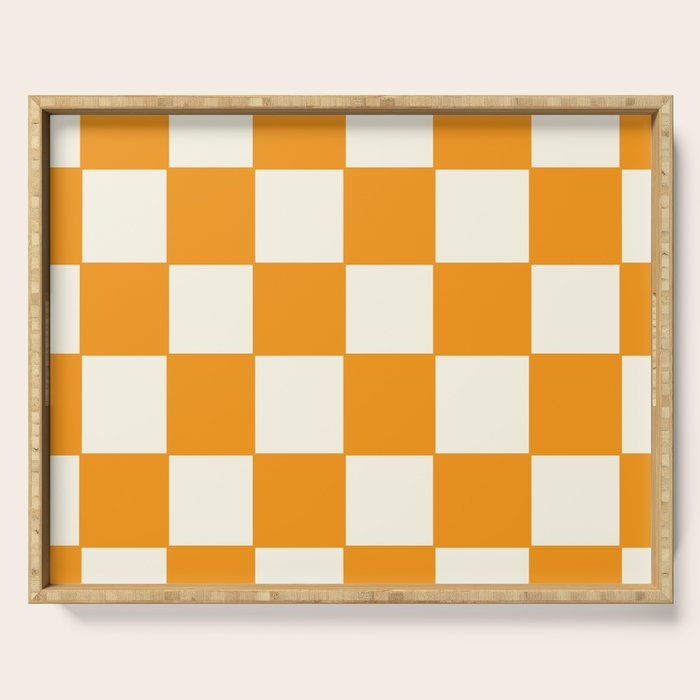 Citrus Check Pattern Serving Tray Gallery Image 1