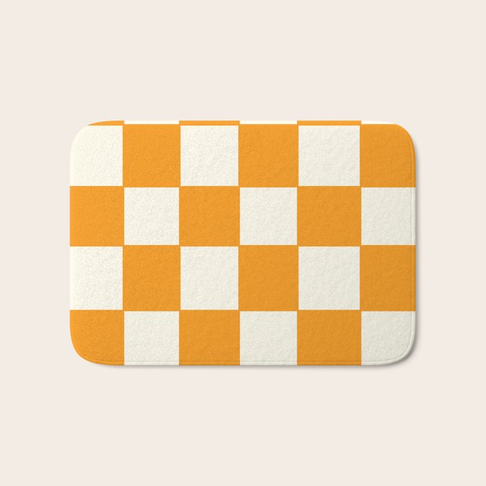 Citrus Check Pattern Bath Mat Gallery Image 1
