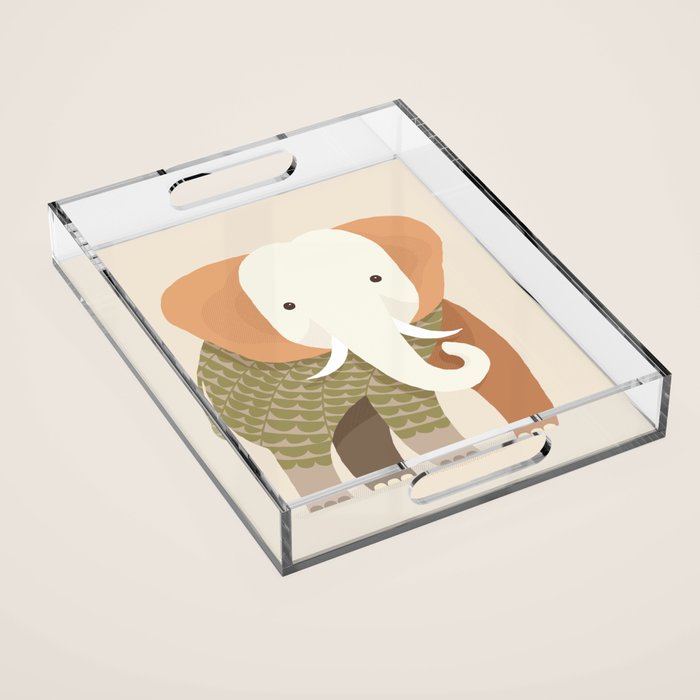 Whimsical Elephant Acrylic Tray Gallery Image 1