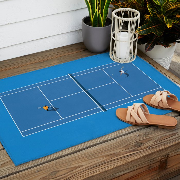Australian Open Grand Slam | Blue Tennis Court  Outdoor Rug Gallery Image 2