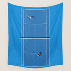 Australian Open Grand Slam | Blue Tennis Court  Wall Tapestry Gallery Image 4