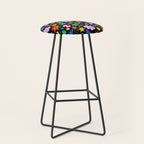 Colorful abstract organic shape art pattern Stool Gallery Image 1