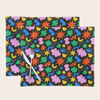 Colorful abstract organic shape art pattern Placemat Gallery Image 1