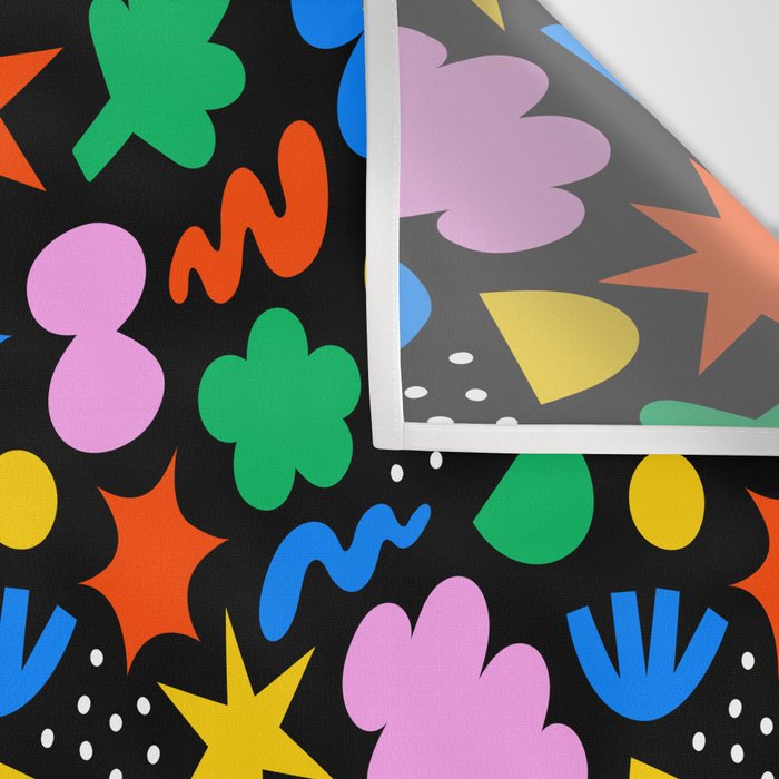 Colorful abstract organic shape art pattern Wall Tapestry Gallery Image 3
