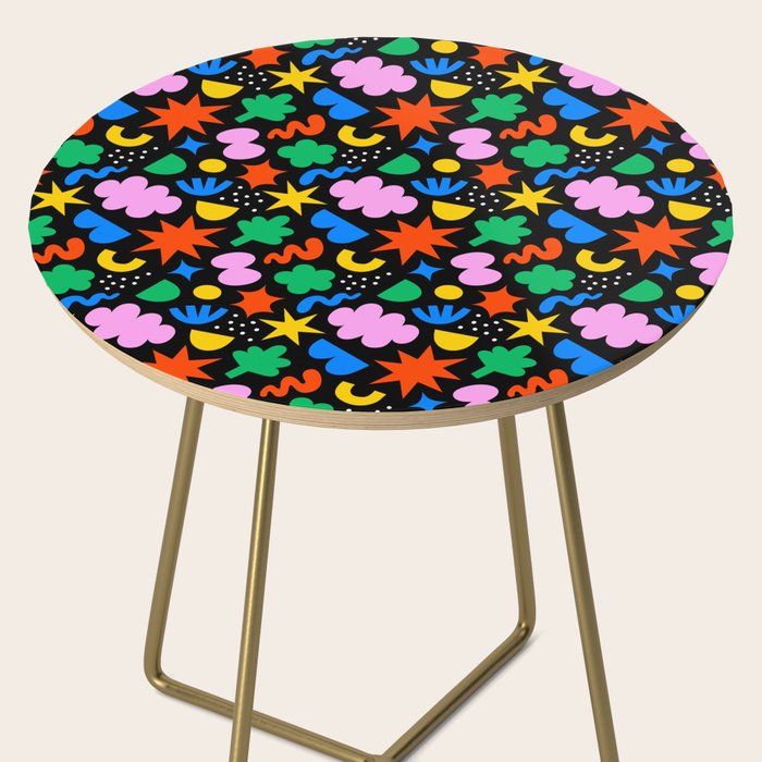 Colorful abstract organic shape art pattern Side Table Gallery Image 2