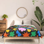 Colorful abstract organic shape art pattern Comforter Gallery Image 3