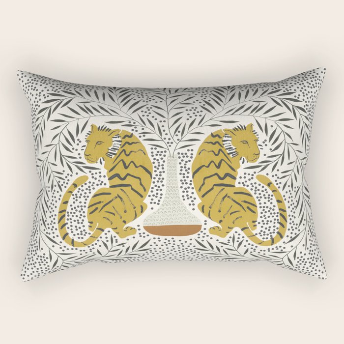 Tiger Vase Rectangular Pillow Gallery Image 2