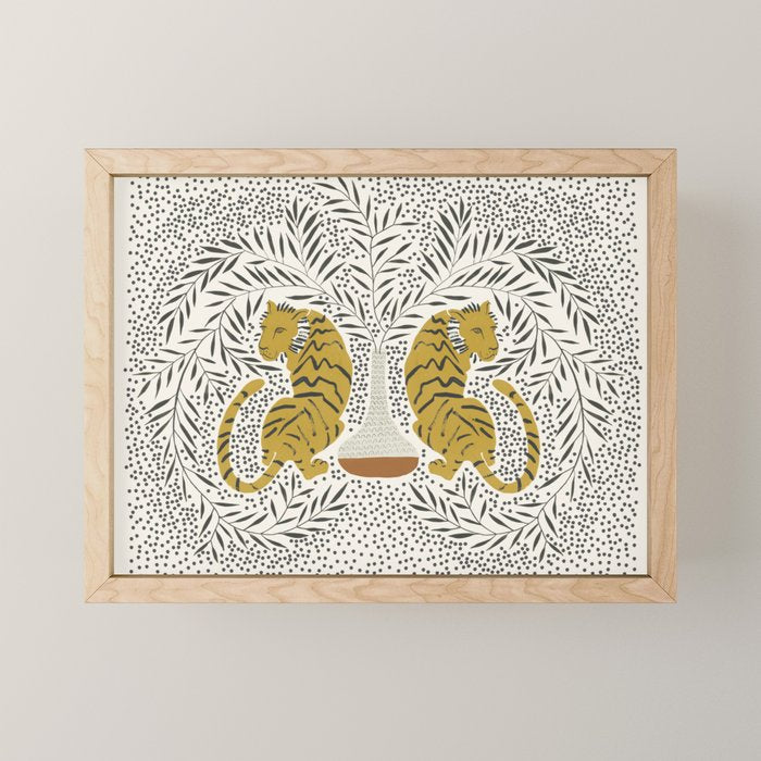 Tiger Vase Mini Art Print Gallery Image 1