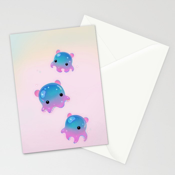 Grimpoteuthis (Dumbo Octopus) Stationery Card Gallery Image 2