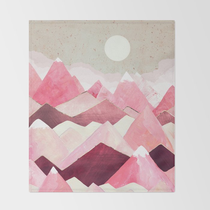 Blush Berry Peaks Throw Blanket Gallery Image 2