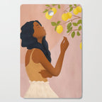 Girl and Her Lemons Cutting Board Gallery Image 1