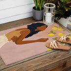 Girl and Her Lemons Outdoor Rug Gallery Image 2