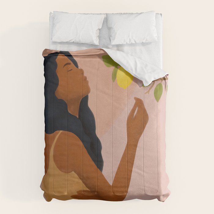 Girl and Her Lemons Comforter Gallery Image 6