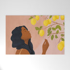 Girl and Her Lemons Welcome Mat Gallery Image 1