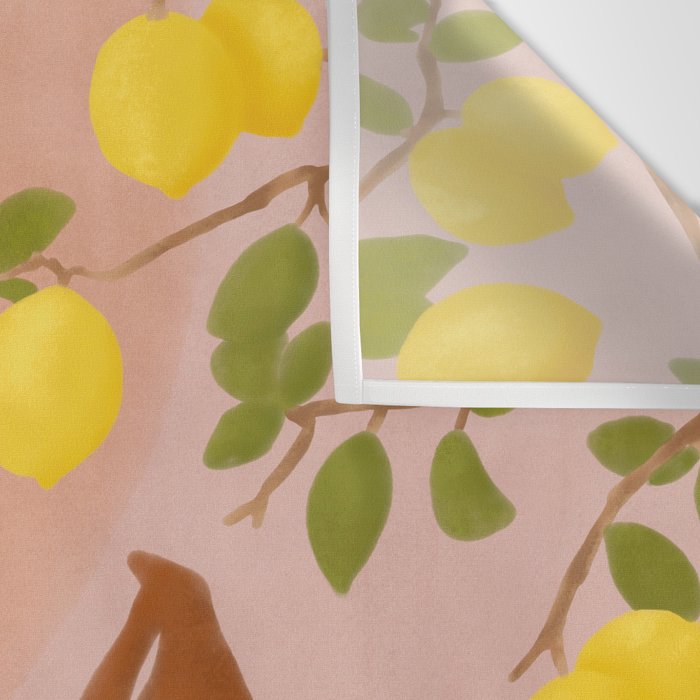 Girl and Her Lemons Wall Tapestry Gallery Image 3