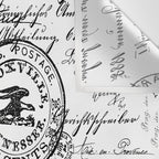 Vintage handwriting black and white Wall Tapestry Gallery Image 3