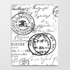 Vintage handwriting black and white Notebook Gallery Image 4
