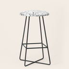 Vintage handwriting black and white Stool Gallery Image 1