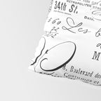 Vintage handwriting black and white Pillow Sham Gallery Image 4