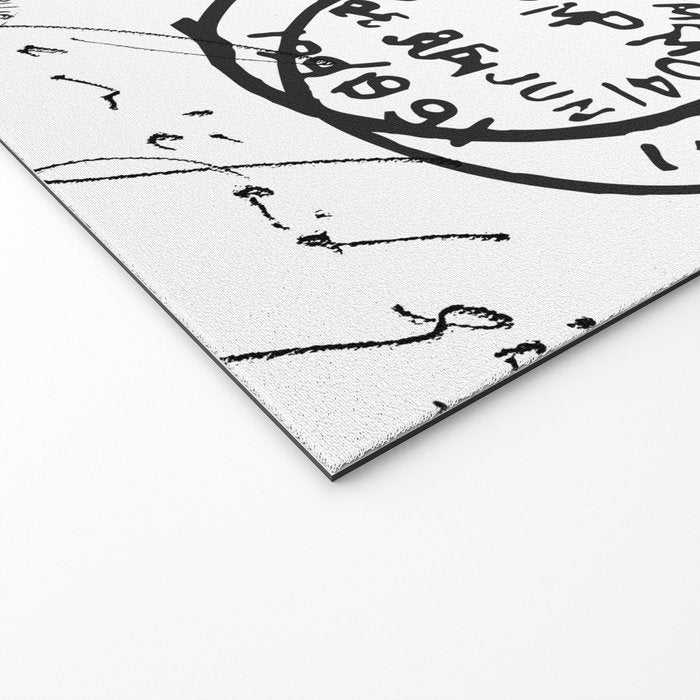 Vintage handwriting black and white Welcome Mat Gallery Image 2