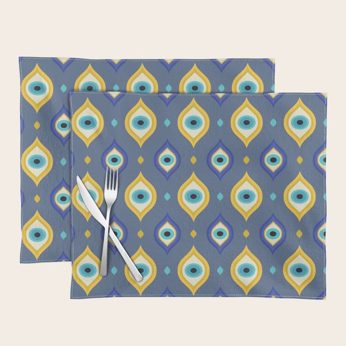 Mystic Evil Eyes Pattern Placemat Gallery Image 1