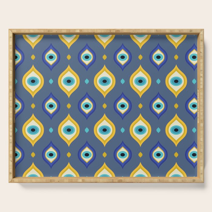 Mystic Evil Eyes Pattern Serving Tray Gallery Image 1
