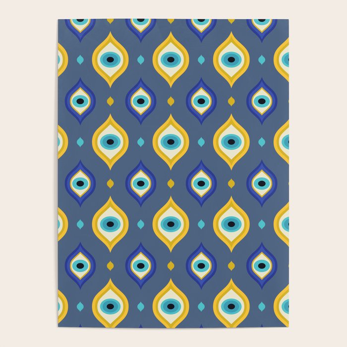 Mystic Evil Eyes Pattern Poster Gallery Image 4