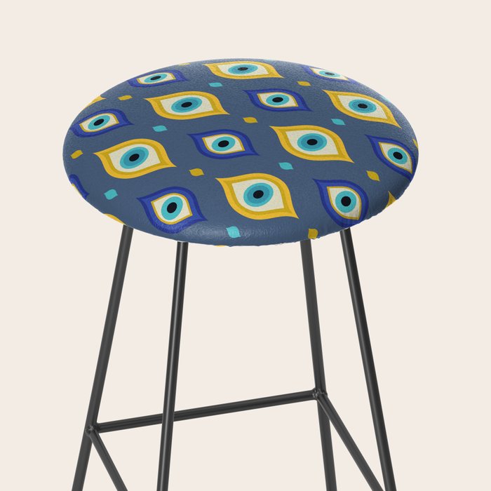 Mystic Evil Eyes Pattern Stool Gallery Image 2