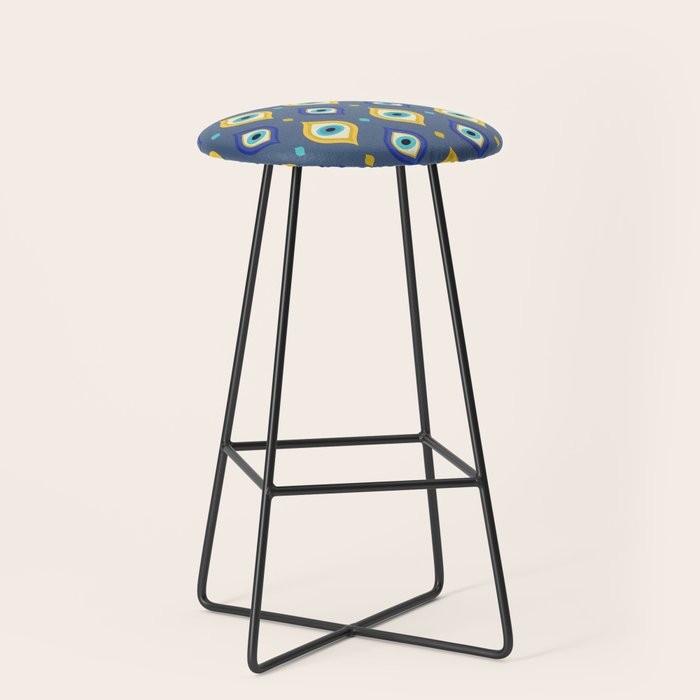 Mystic Evil Eyes Pattern Stool Gallery Image 1