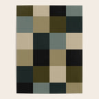 Bold Earthy Checks Pattern - Large IV Poster Gallery Image 4