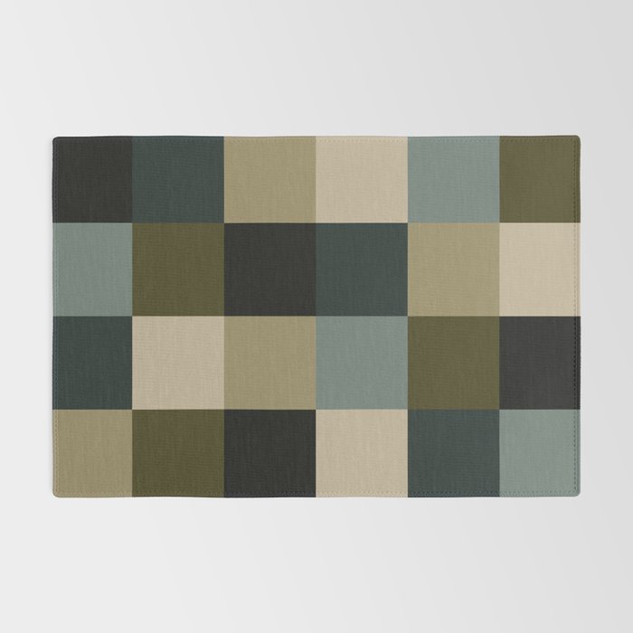 Bold Earthy Checks Pattern - Large IV Rug Gallery Image 2