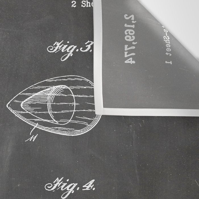 Baseball Bat Patent - Baseball Art - Black Chalkboard Wall Tapestry Gallery Image 3