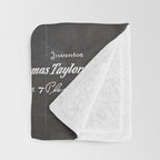 Baseball Bat Patent - Baseball Art - Black Chalkboard Throw Blanket Gallery Image 3