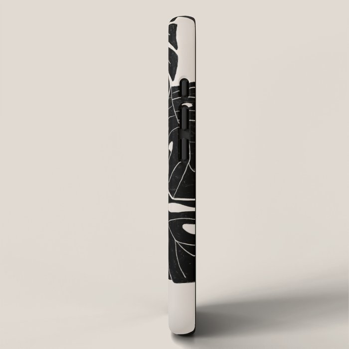Black & White Plants / Monstera Deliciosa iPhone Case Gallery Image 2