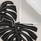 Black & White Plants / Monstera Deliciosa Wall Tapestry Gallery Image 3