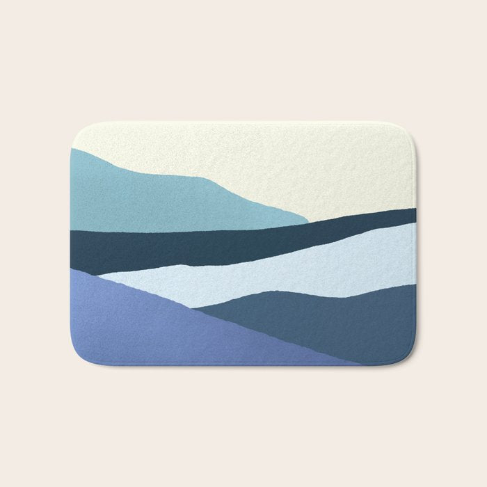 Layered 1-3 - Abstract Landscape Bath Mat Gallery Image 1
