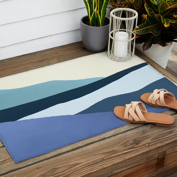Layered 1-3 - Abstract Landscape Outdoor Rug Gallery Image 2