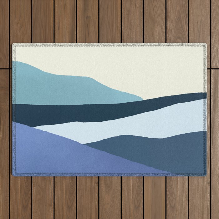 Layered 1-3 - Abstract Landscape Outdoor Rug Gallery Image 1