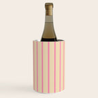 Simple Fresh Country Stripes Narrow Vertical Stripe Pattern in Pink and Cream Wine Chiller Gallery Image 2