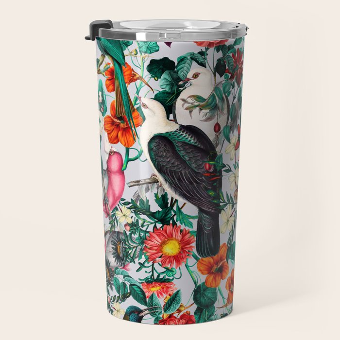 FLORAL AND BIRDS XIV Travel Mug Gallery Image 3