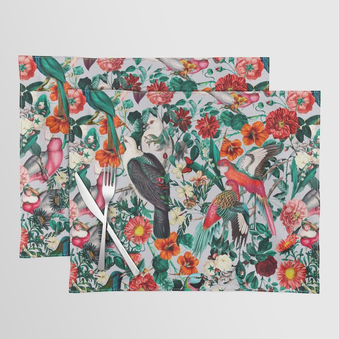 FLORAL AND BIRDS XIV Placemat Gallery Image 1