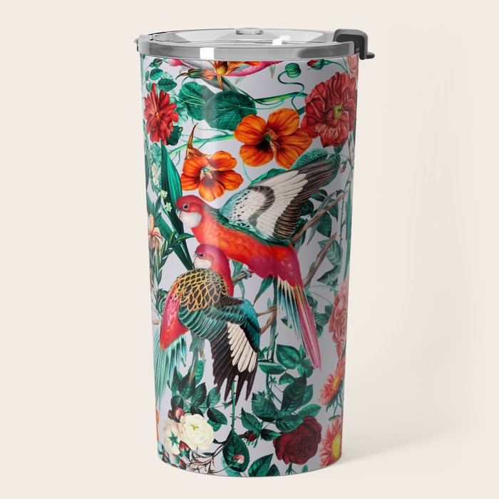FLORAL AND BIRDS XIV Travel Mug Gallery Image 2